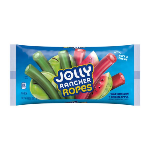 Jolly Rancher Ropes Watermelon and Green Apple Flavored Candy Bag