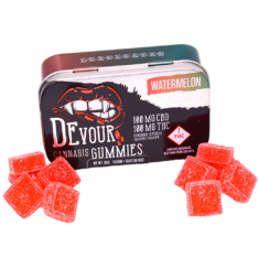 Watermelon 1:1 THC:CBD Devour Cannabis Gummies