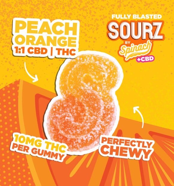 PEACH ORANGE 1:1 SOURZ GUMMIES